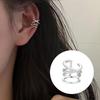 Luxurious Zircon Wave Cross Non-Pierced Ear Clips with Full Diamond Design for Women