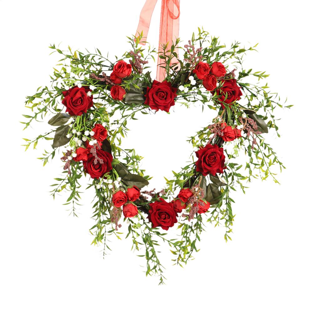 Valentines Day Wreath Decor Decorative Garland Home Decor Valentine s Day Front Door Wreath For Porch Cabinet Home Indoor