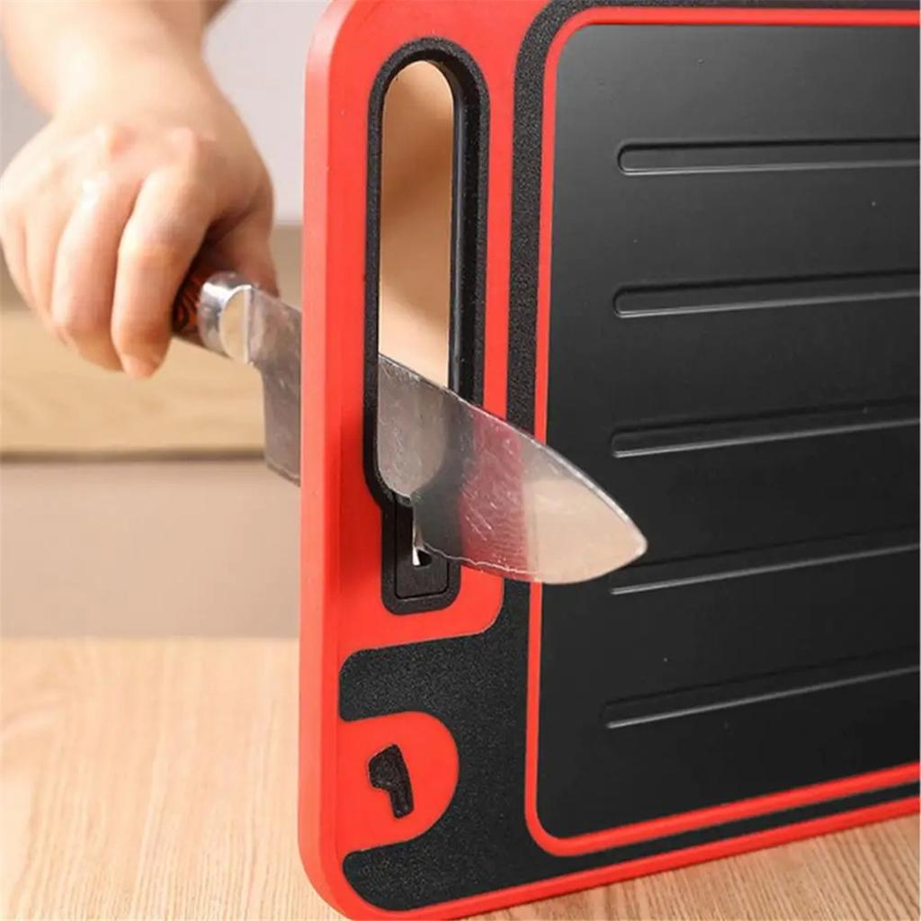 2025+ Defrost Tray Cutting Board Double-Sided Cutting Board Household Tray Tools for Meat with Cutting Board and Sharpener
