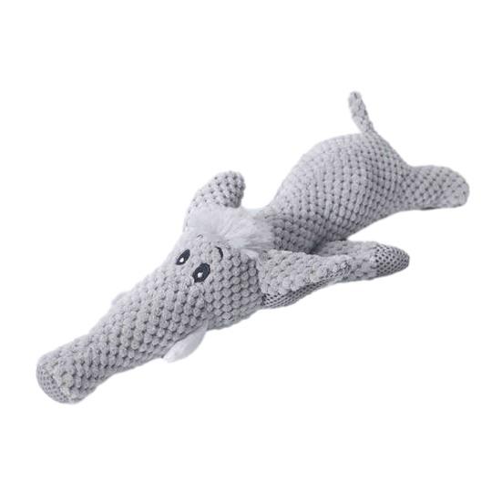 Jucărie de pluș pentru câini Moale Scârțâitoare Jucărie de mestecat Umplută Leu Lup Elefant Joc Interactiv Jucărie de tras pentru mestecători agresivi Divertisment prin mușcare