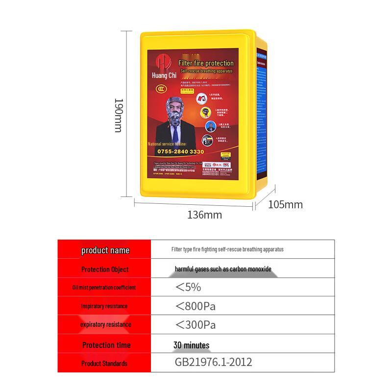 Silicone Smoke Mask Self-Rescue Respirator