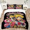 3pcs Sailor Moon Pattern Bedding Set, 1* Cover + 2*Pillowcases, Printed Bedding Set, Soft and Comfortable, Suitable for Bedroom and Guest Ro
