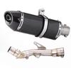 Per Kawasaki Z900 2017-2025 Z 900 Sistema di Scarico per Moto Slip-On da 51MM Tubo di Collegamento Coda Media Con Terminali Silenziatore Argentati
