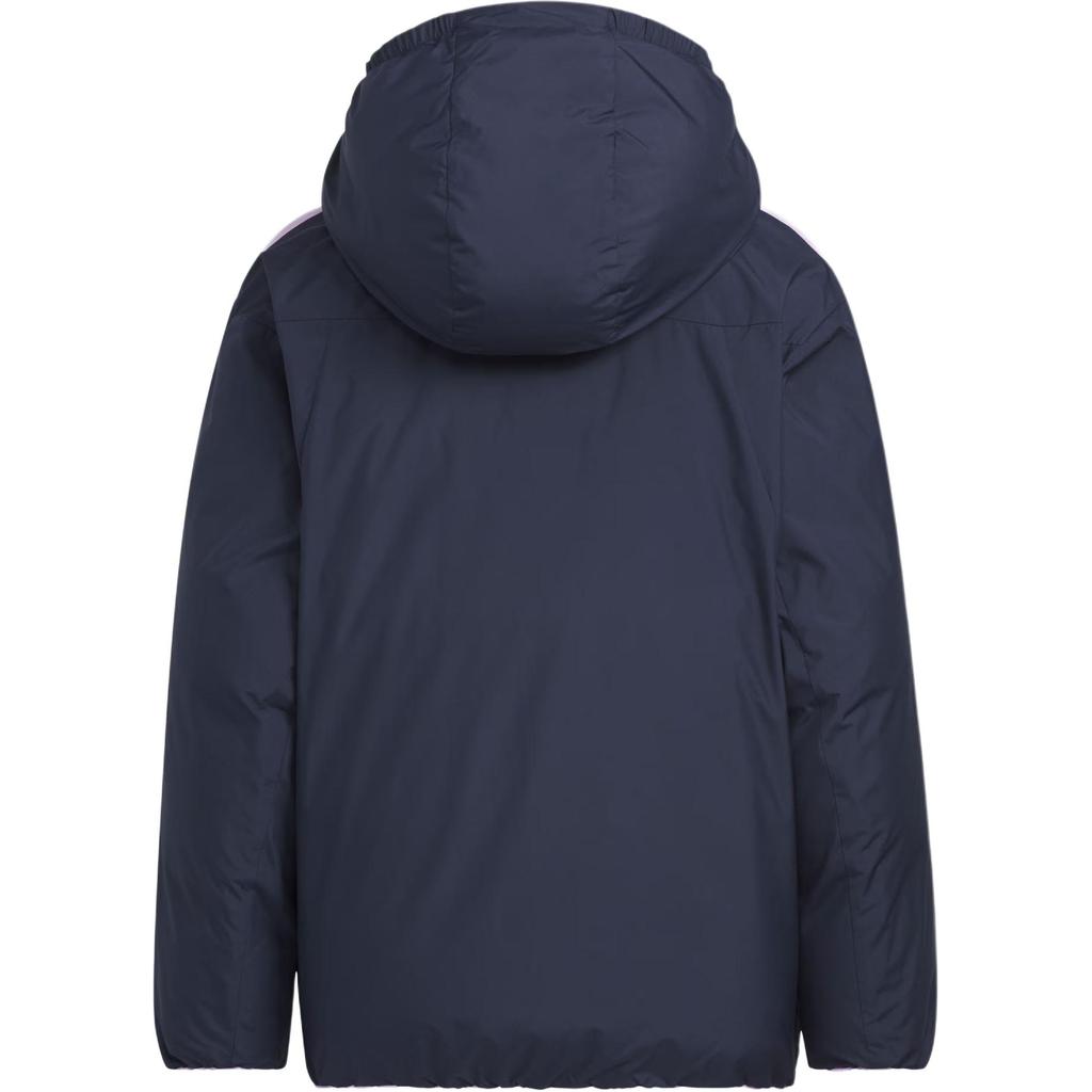 adidas Reversible Down Loose Windproof Warm Water-Resistant Double-Sided Jacket 600 Fill Power Duck Down Hooded Kids Outerwear KC5936