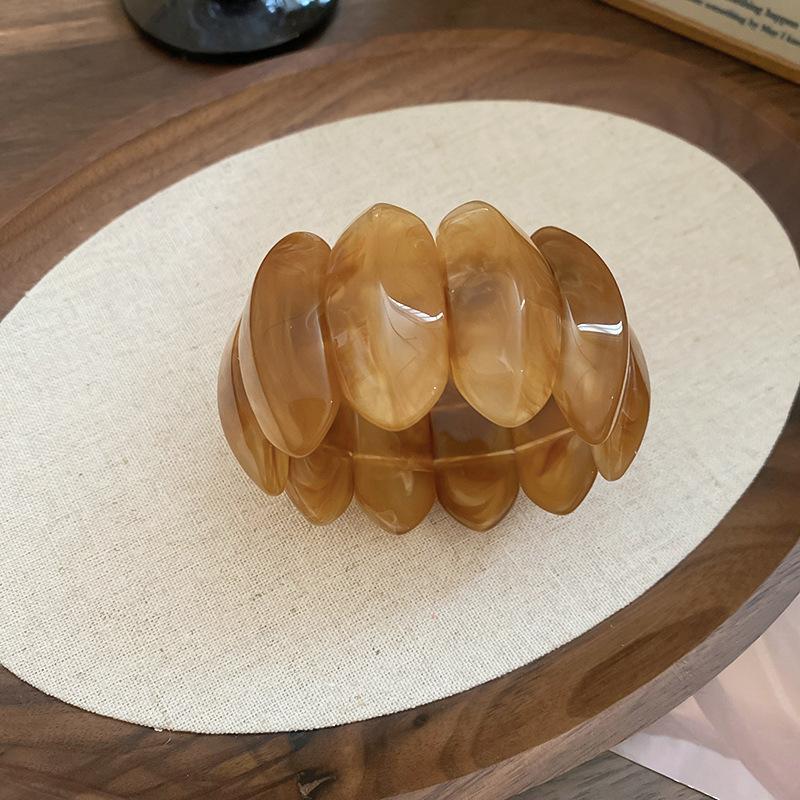 Dopamine Color Smudge Geometric Resin Bracelet Temperament Versatile Bracelet European and American Jewelry