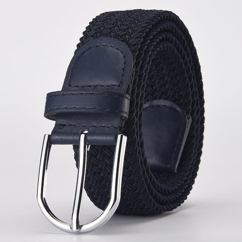 Stylish Woven Stretch Casual Mens Belt With Alloy Buckle For Fashionable Wear