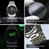 OPK 6010 Men's Quartz Watch Steel  Chain Calendar Display With Luminous Waterproof Oval Case Minimalist Watches Men