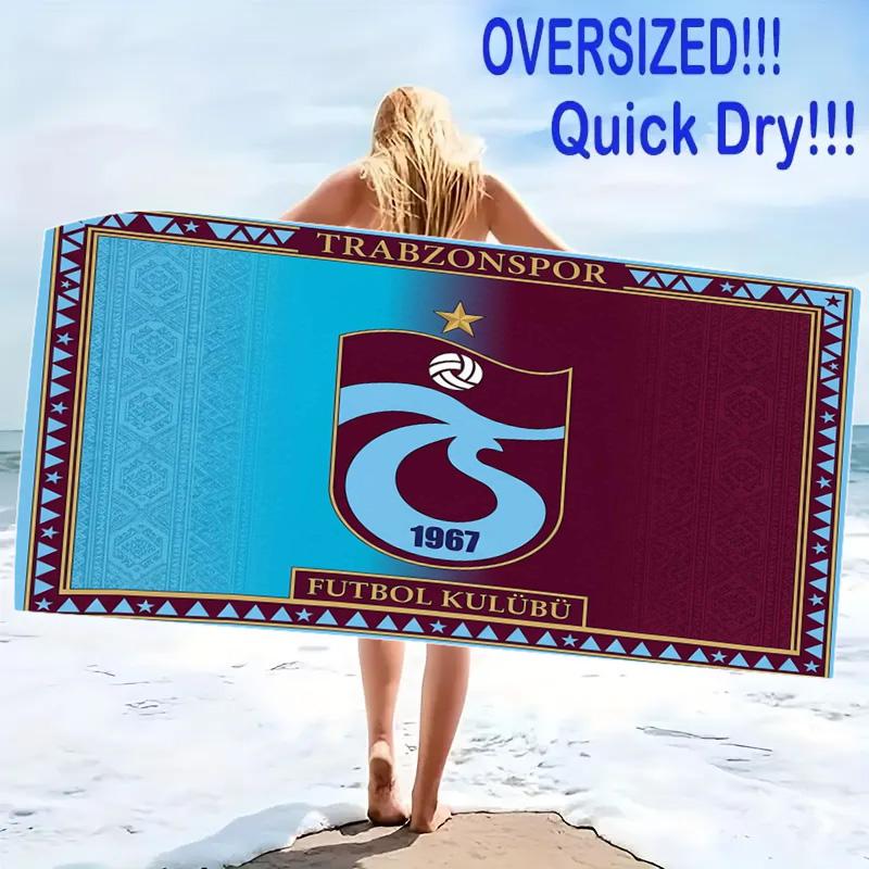 Trabzonspor Print Beach Towel, Large Soft Quick Dry Towel for Beach Camping Swimming