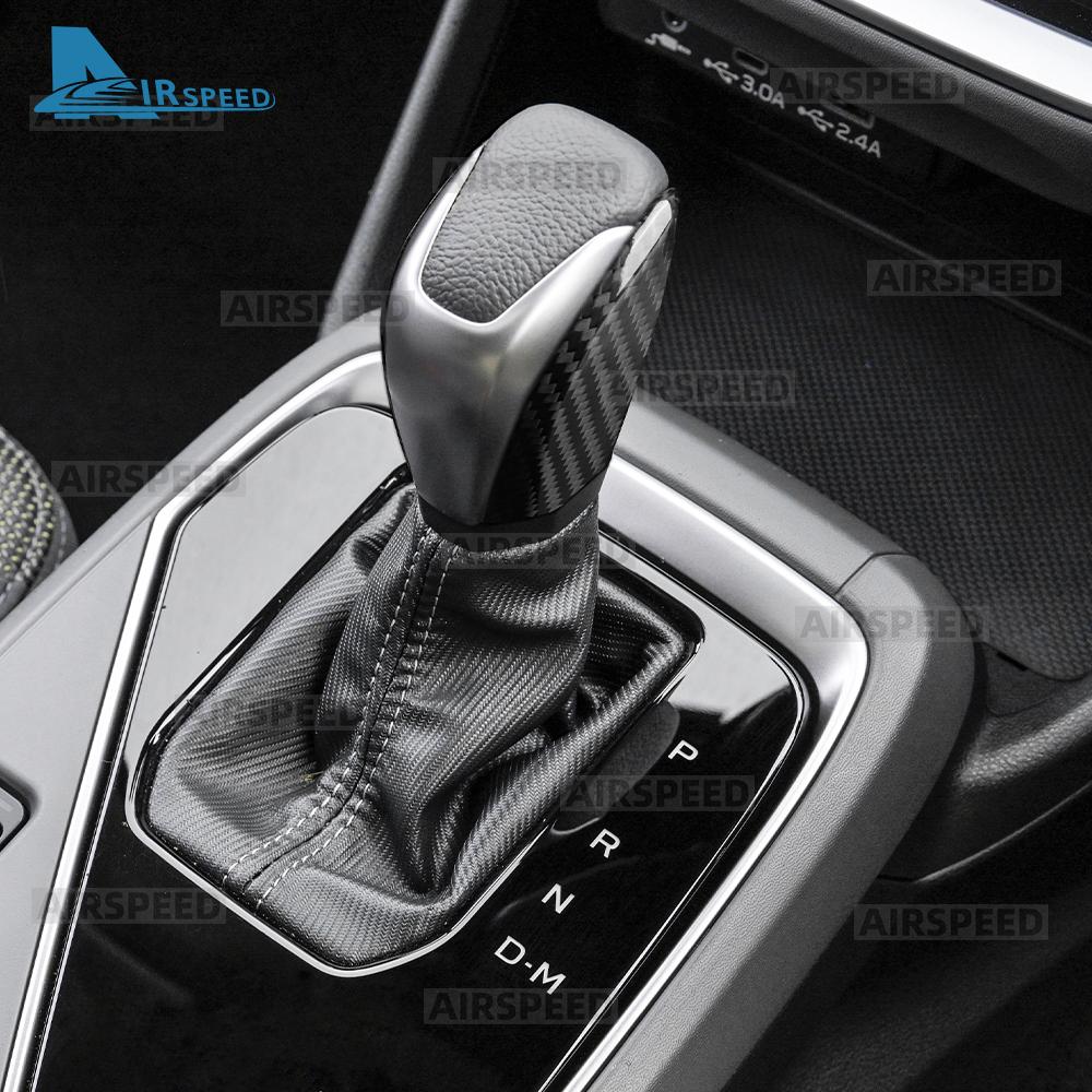Real Dry Hard Carbon Fiber Sticker For Subaru Crosstrek/Impreza 2024 2025 2026 LHD RHD Car Gear Shift Knob Interior Cover