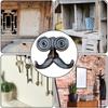Cast Iron Wall Hooks Heavy Duty Beard Shaped Decorative Hanger Farmhouse Decoration Wall Hooks Gardening Tool Hanger Holder For