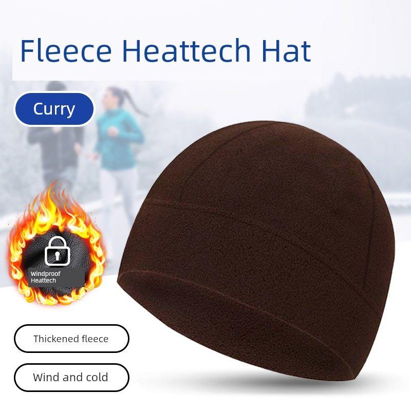 Outdoor Running Small Hat Cold-Proof Fall and Winter Polar Fleece Thickened Skiing Cycling Earmuffs Hat Thermal and Windproof Fleece Hat Men