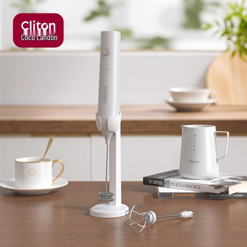 CLITON Rechargeable Handheld Electric Milk Frother