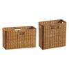 Woven Basket Multifunctional Can Store Potatoes, Onions, Fruit, Newspaper, Bottles, Jars, Sundries for Kitchen Home Laundry Room