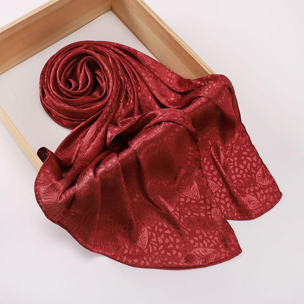 Malaysia's new imitation silky satin jacquard long scarf, women's shawl, headscarf MSL404