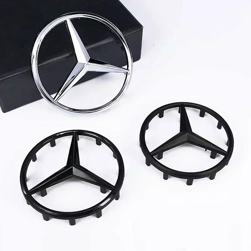 1pc 52mm 57mm Car Interior Steering Wheel Emblem Badge Stickers Accessories For Mercedes Benz AMG Class W204 W205 W203 W206 W220 TNT8