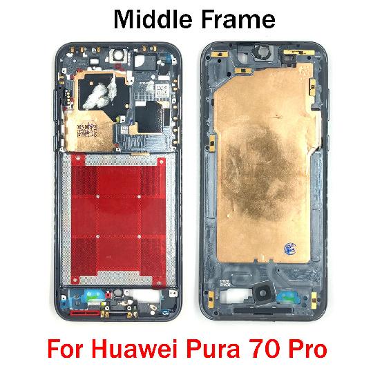 OG For Huawei P20 P30 P40 P50 P50E P60 P70 Pro Plus Ultra Art Middle Frame Housing Front LCD Bezel Cover With Side Button