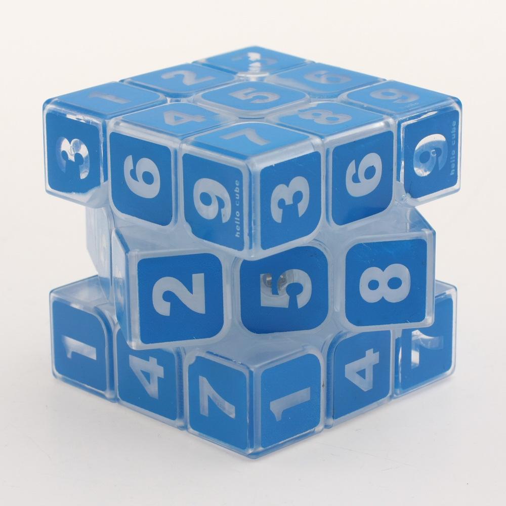 ZCUBE 3x3 Transparent Arrow Magic Cube - Smooth, Personalized Educational Toy with UV Printing