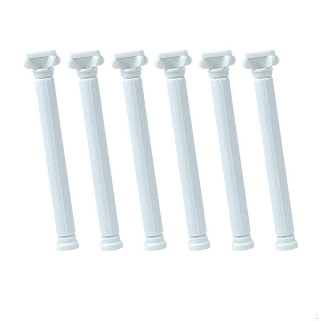 6 Pieces Mini Roman Columns Model Greek Architectural Sculpture DIY Decorative Classic