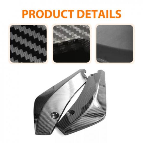 Carbon Fiber Rear Bumper Lip Diffuser Splitter Canard Protector CAR Accessories