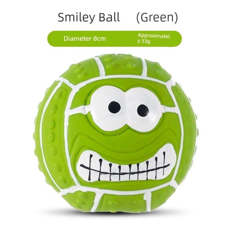 

Игрушка для собаки Устойчивый к укусам Молярный Звуковой мяч Снятие духоты Удобный гаджет Щенок Корги Щенок Золотистый ретривер Товары для питомцев M56-Smiley Ball (Green) Dog Toy Collection