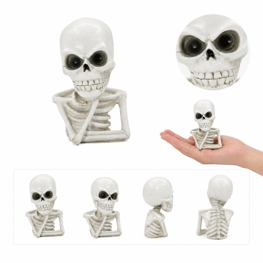 for Home, Skeleton Figurine for Mantel Shelf Table Decor