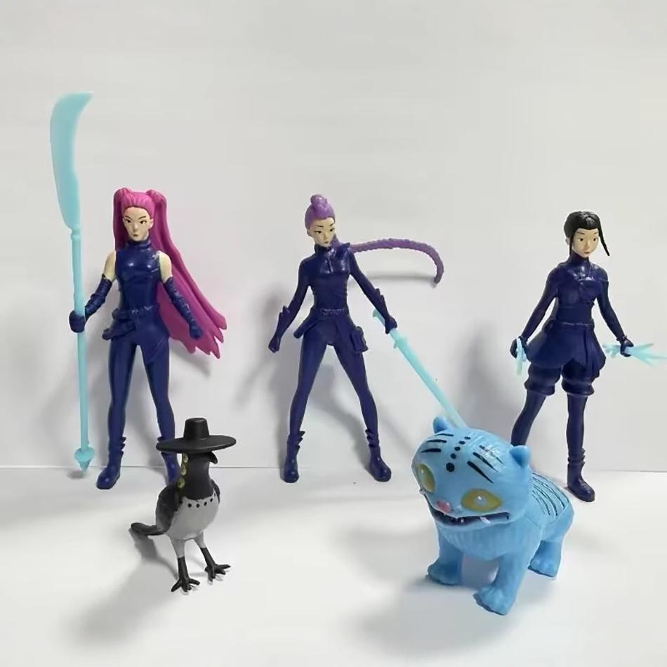 5 Stück/Set Kpop Dämonenjäger Action-Modellfigur Spielzeug Sammlerstück Derpys Tiger Rumi Mira Zoey Sussy Figurpuppen Für Fans Geschenke