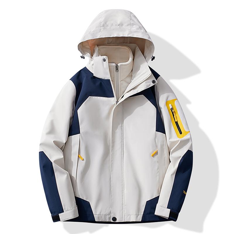 Jacket Jacket Women's New Autumn and Winter Outdoor Three-in-one Detachable Windproof and Waterproof
