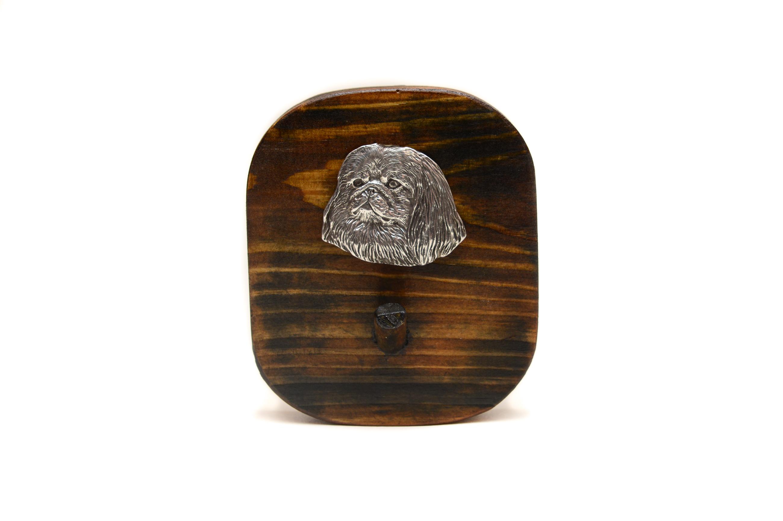 

Pekingese, Pekinese, Peke - leash hanger, medal hanger with dog, key hook from Art-Dog brand коричневий