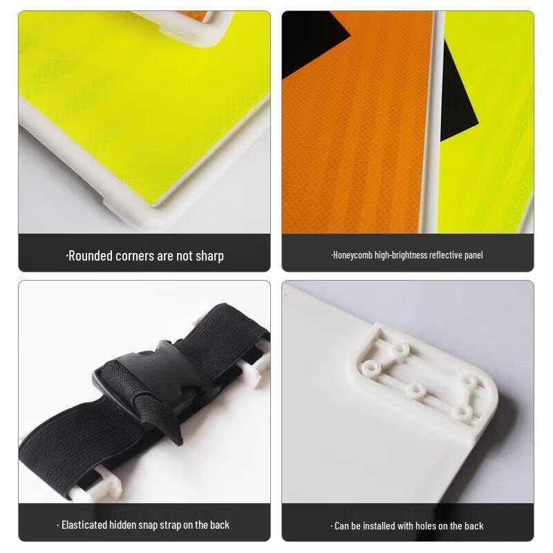 Fluorescent Traffic Safety Arrow Guide Sign