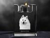 Japanese Spitz, Nihon Supittsu – Candle holder with dog photo, crystal tealight holder | Art-Dog