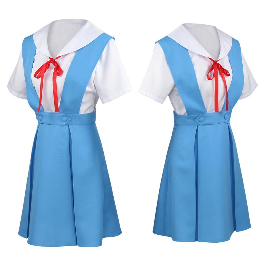 Rei Ayanami Cosplay Costume Asuka Langley Soryu Cosplay Girl Women School Uniform Dresses Halloween Loli Clothing