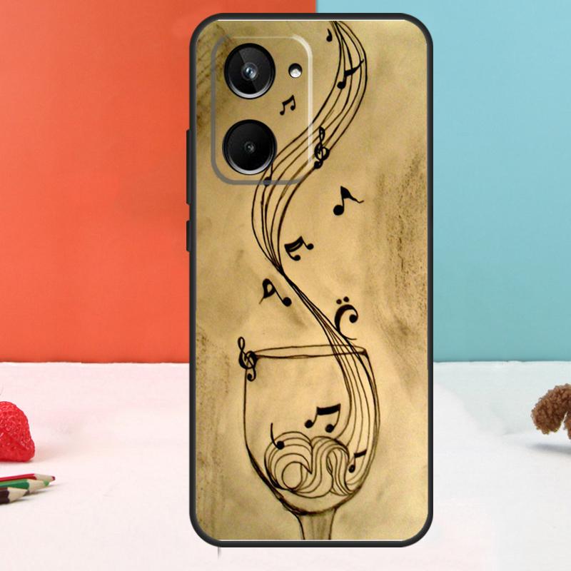 Music Note Musical Treble Clef For Realme 15 14 10 11 12 13 Pro Plus C67 C65 C63 C61 C35 C55 C53 C51 C71 C75 GT7 Pro Case