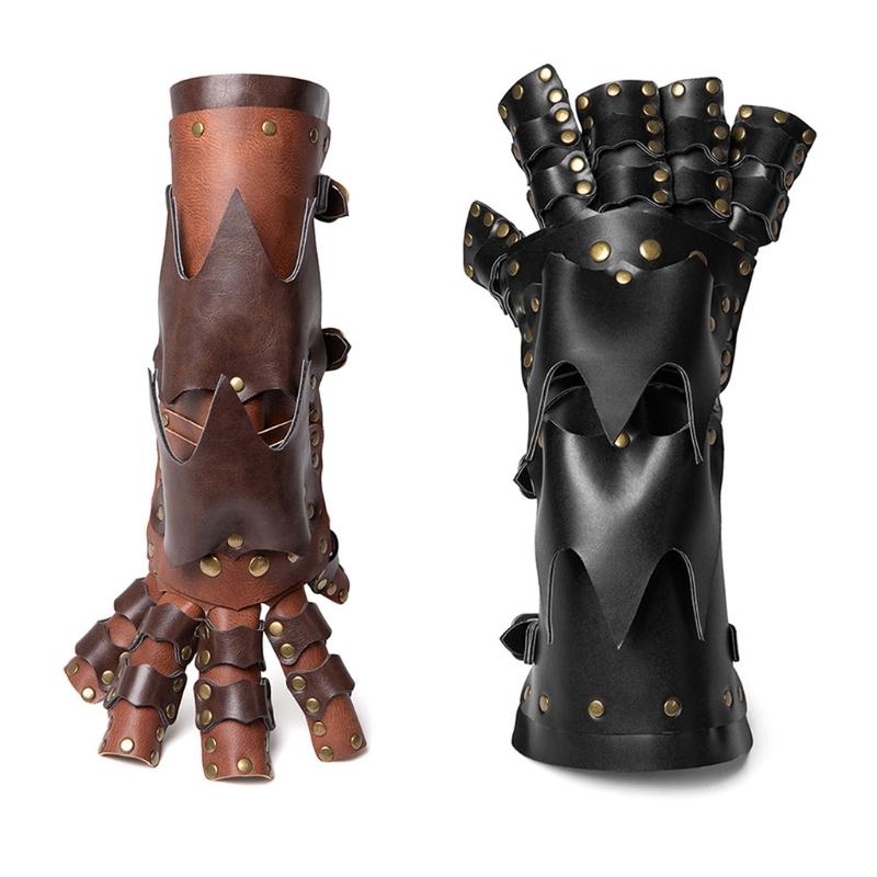 Mechanische Handschuhe Vintage Verzierungen Rechte Hand Handschuhe Steampunk Lederhandschuhe Halloween Cosplay Party Requisiten