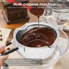 2Pcs Double Boiler Pot Set 480ml Chocolate Melting Pot Stainless Steel Cheese Butter Melting Pots with Silicone Spatula for Home