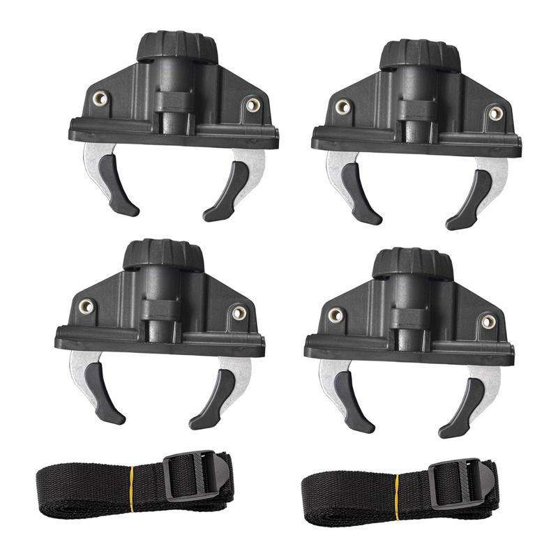 4x Car Roof Box Crab Clips Clamps Accessory Universal Fit Fits Slotted Rails