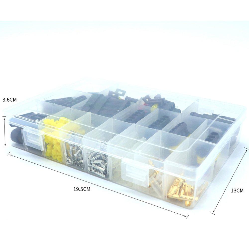 1 6-Pin Wasserdichte Auto-Elektrik-Drahtverbinder Stecker Klemme Sicherungshalter Kit