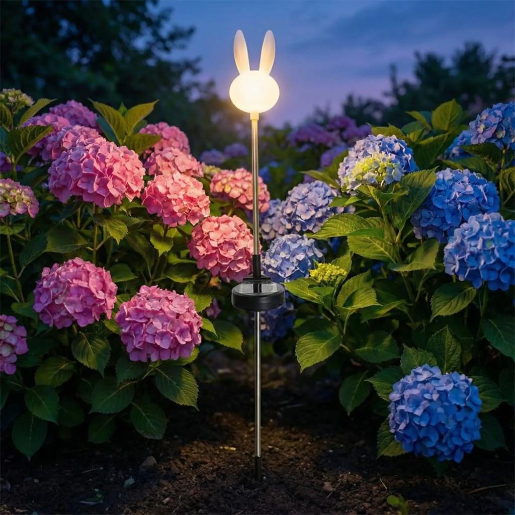 Solar-powered Light, Outdoor Fiber Ground-mounted Garden Light, Courtyard Gradient Seven-color Light.
