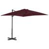 VidaXL Cantilever Garden Parasol with Aluminum Pole, Patio Sunshade, Outdoor Terrace Sun Shelter, 312304