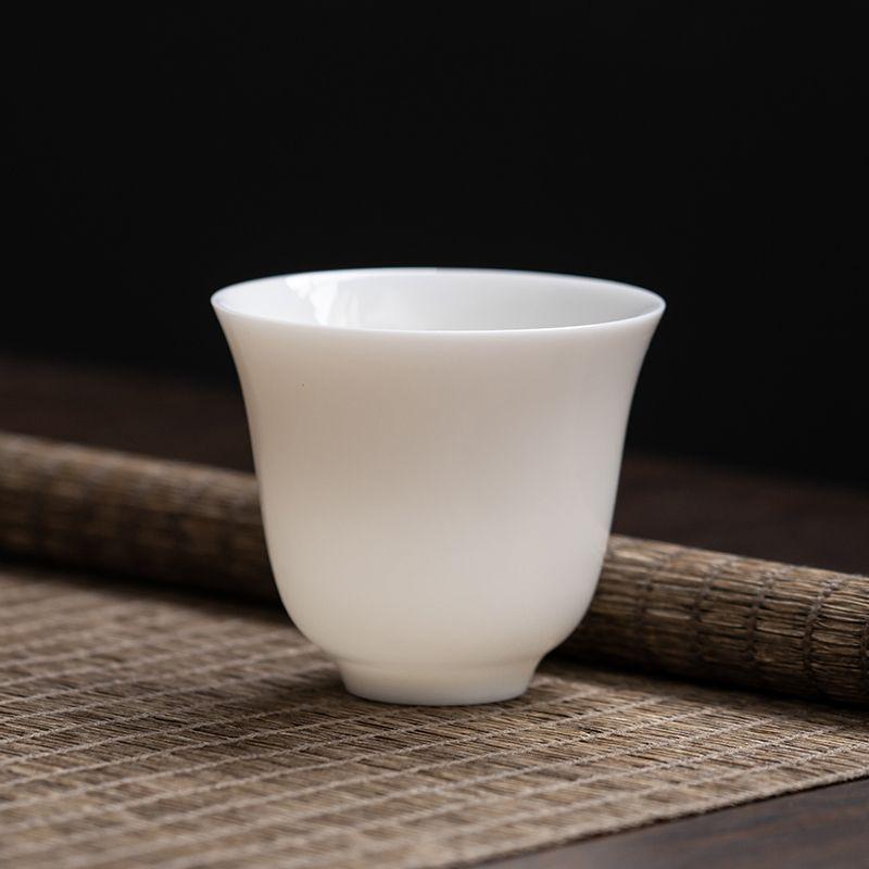 Handmade Mutton Fat White Porcelain Kung Fu Tea Cup - Ceramic Household Small Tasting Set
