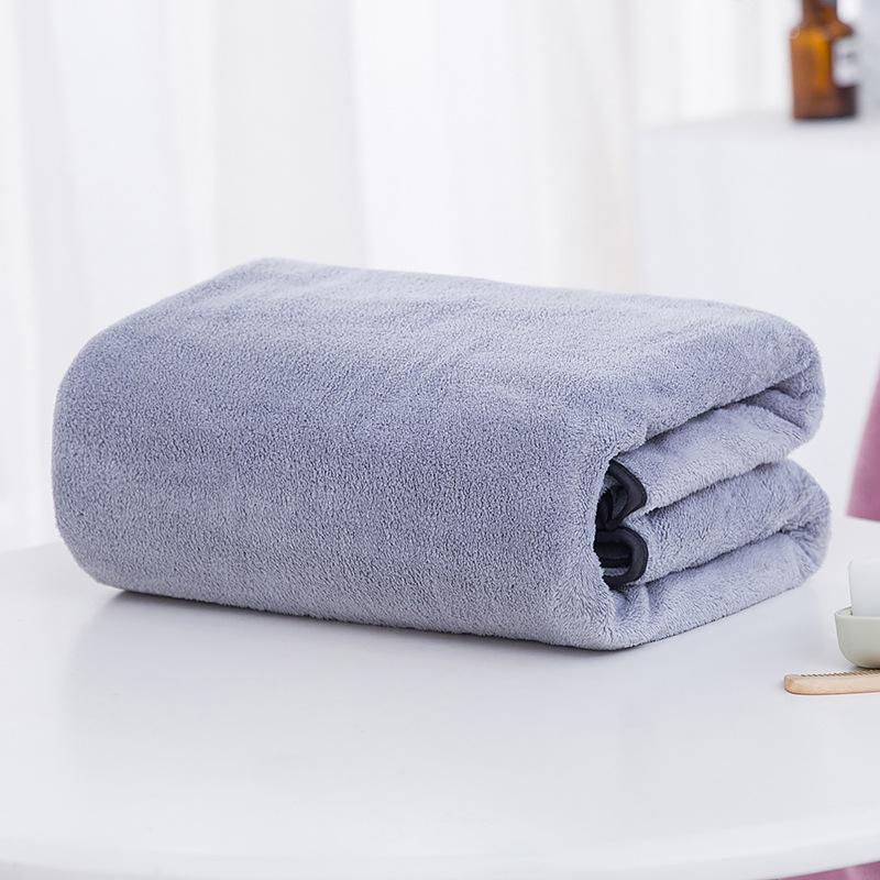 Quick Dry Coral Fleece Bath Towel Blanket - 90x180cm, Soft and Absorbent