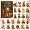Christmas Countdown Calendar Animal Advent 2026, 2D Box with Kids Party Favors Acrylic Dog Pendants, Festive Tree Hanging Decor, Holiday Gift
