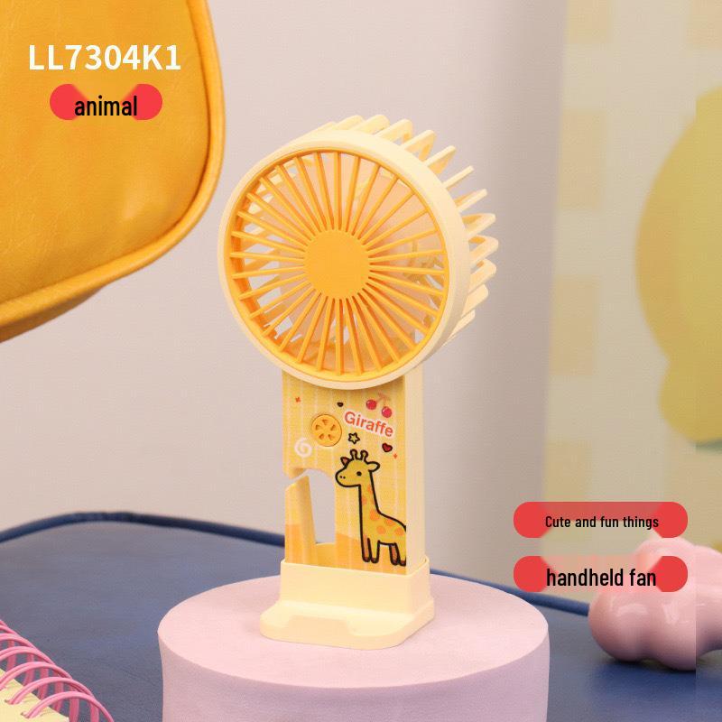 Summer Cartoon Handheld USB Rechargeable Silent Fan
