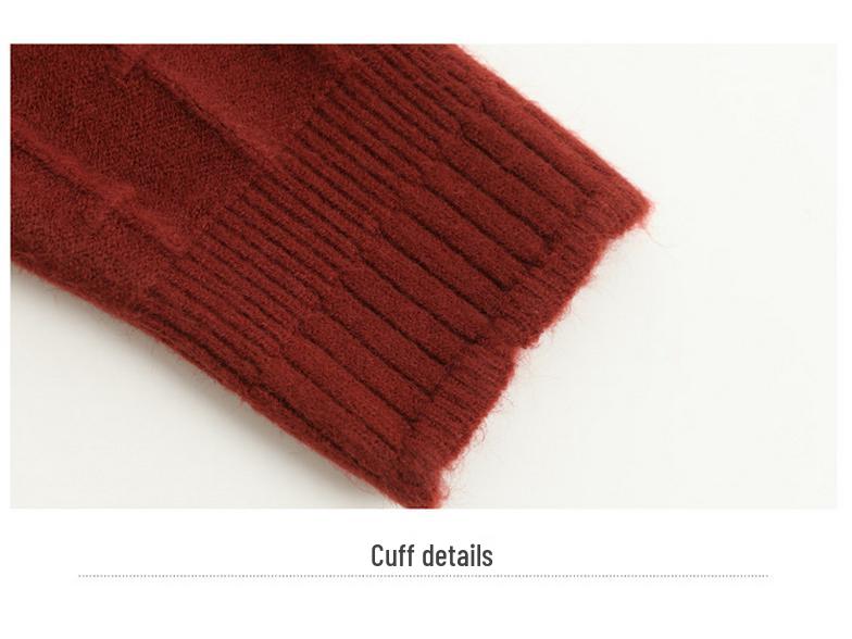 Counter Brand Women's Wool Knit Cardigan Short Jacket - Loose Fit, Autumn/Winter 2025 Style