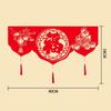 Happy New Year Non-woven New Year Garlands Red Lucky Door Banner Decoration Garland DIY Hanging Banner Festive New Year Supplies