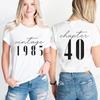 Tshirts for Women Classic 40th Milestone Best Friend Classic T-shirts for Women Vintage 40th Birthday Year