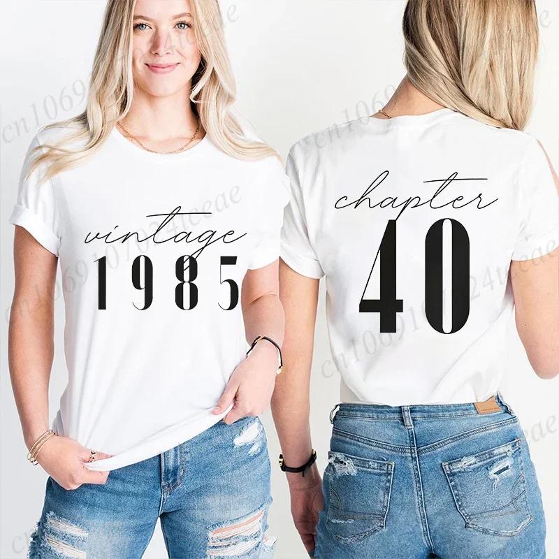 Tshirts for Women Classic 40th Milestone Best Friend Classic T-shirts for Women Vintage 40th Birthday Year