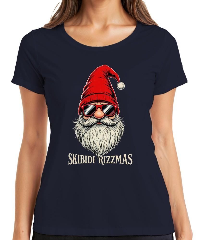 Skibidi Rizzmas Santa Claus Sunglasses Hipster Hat Beard Unisexs TShirt S