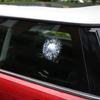1PC Car PET 3D Sticker White Ball Hit Glass Window Windshield Sticker 15cm x15cm