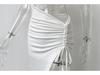 2026 One-Shoulder Strap Women's Sexy Lace-Up Cut-Out Split Long Dress