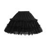 Womens Cosplay Short Petticoat Skirt Tiered Scalloped Floral Lace Trim Pettiskirt Removable Fish Bone 2 AXYD